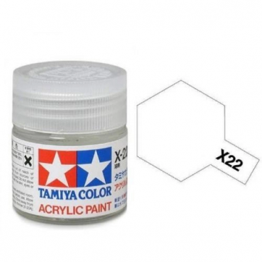 TINTA ACRÍLICA MINI X-22 VERNIZ TRANSPARENTE BRILHANTE 10ML TAMIYA TAM 81522